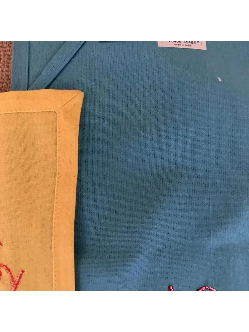 Vintage Sur La Table Embroidered Appliqué Rise and Shine Tea Towels Set of 3 NWT